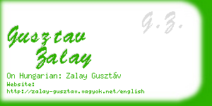 gusztav zalay business card